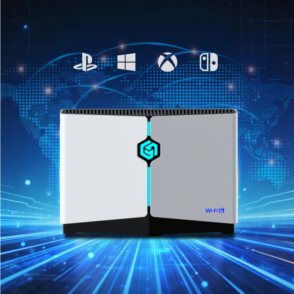 HYPEREV Wi Fi 6 Игровой маршрутизатор для PS5, PS4, XBOX, SWITCH, ПК