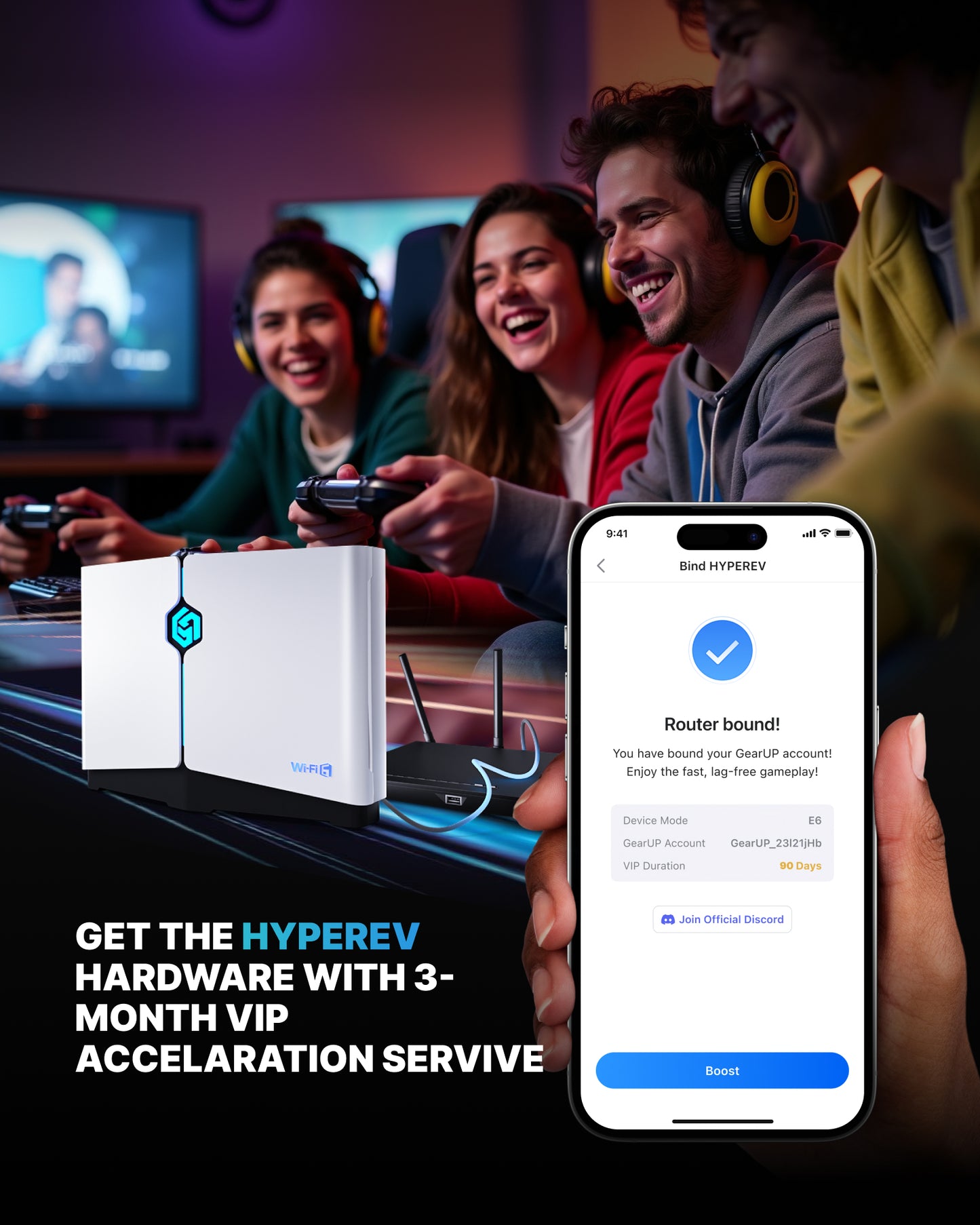 HYPEREV Wi - Fi 6 Gaming Router for PS5, PS4, XBOX, SWITCH, PC - GearUP Booster Shop