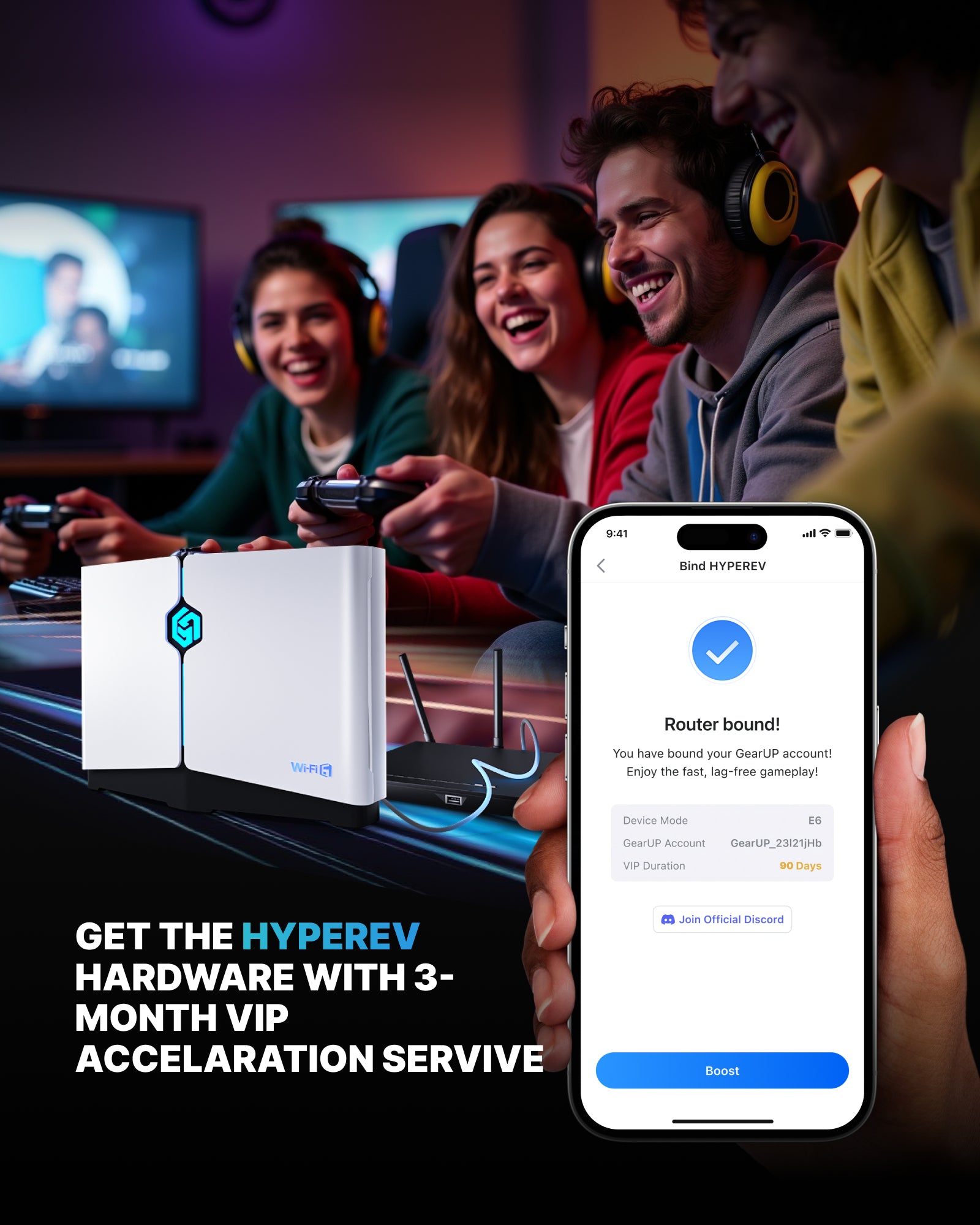 HYPEREV Wi - Fi 6 Gaming Router for PS5, PS4, XBOX, SWITCH, PC - GearUP Booster Shop