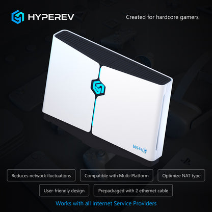 HYPEREV Wi-Fi 6 Gaming Router | Game Network Opt | GearUP Booster